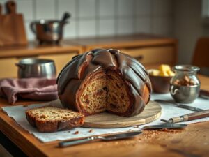 Bolo de Cenoura com Cobertura de Chocolate Integral